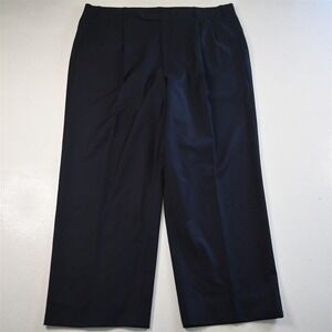 Oxxford 40x30 Navy Blue 100% Wool Gibbons Full Cut Pleated Mens Pants